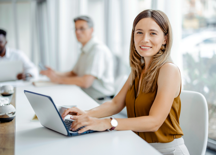 Woman in office